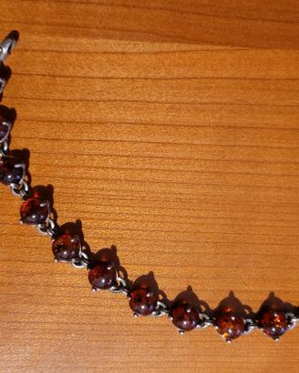 Bracciale in ambra e argento