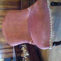 Poltrona antica in velluto stile impero