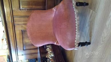 Poltrona antica in velluto stile impero