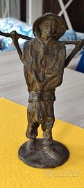 RARA Statua Asiatica in bronzo fuso. inizi '900