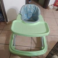 girello verde con seggiolino blu