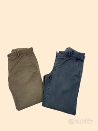 Incotex - coppia di due pantaloni chinos taglia 30