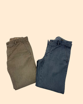 Incotex - coppia di due pantaloni chinos taglia 30