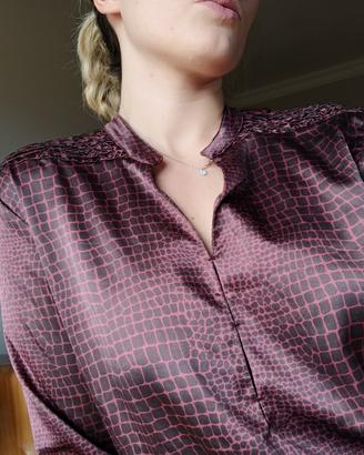 Blusa Cerruti 1881 bordeaux pitonata S