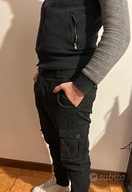 Pantalone cargo uomo, nero
