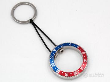 Portachiavi Acciaio Tribute Rolex Ghiera Pepsi