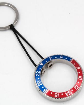 Portachiavi Acciaio Tribute Rolex Ghiera Pepsi