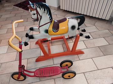 cavallo a dondolo + monopattino 