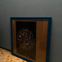 🖼️ CORNICE QUADRATA BLU - VETRO – 110,5 x 110,5 cm