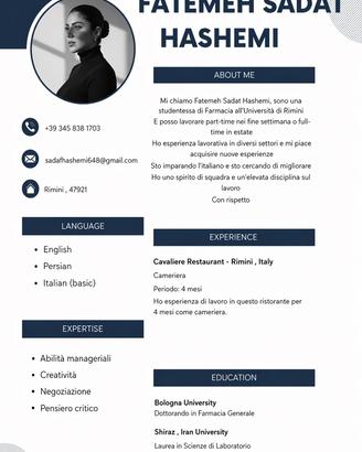 Addetto ristorante / hotel