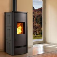 STUFA A PELLET PIAZZETTA MOD. P920C ROSSO LAVA