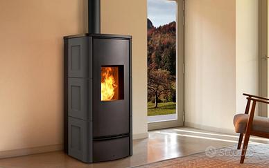 STUFA A PELLET PIAZZETTA MOD. P920C ROSSO LAVA