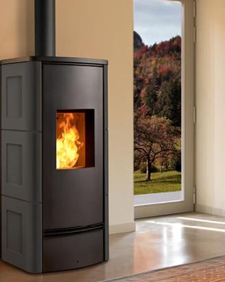 STUFA A PELLET PIAZZETTA MOD. P920C ROSSO LAVA