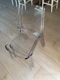 4 sedie SCAB Vanity trasparenti Made in Italy
