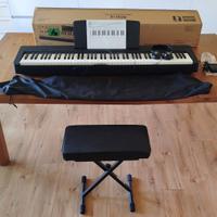 Pianoforte Yamaha P145 + cuffie + sgabello 