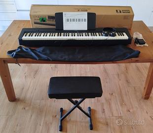 Pianoforte Yamaha P145 + cuffie + sgabello 