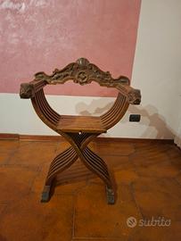 Sedia Savonarola pieghevole