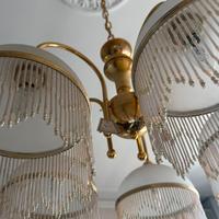Lampadario laccato oro zecchino