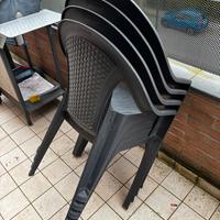 Sedie plastica da giardino