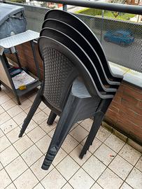 Sedie plastica da giardino