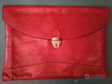 Borsa a busta in pelle