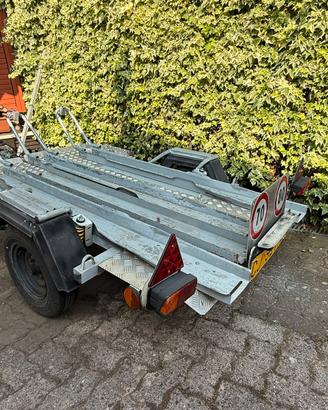 CARRELLO RIMORCHIO PORTAMOTO TM6 CON RAMPA