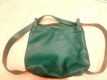 Borsa da donna in pelle verde misure 40x35