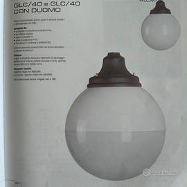 globi in policarbonato con supporto in alluminio