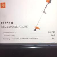 decespugliatore sthil FS 235 R usato pochissimo 