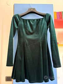 Vestito in velluto verde