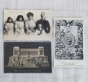 3 Cartoline Primi '900 - Famiglia Reale Savoia