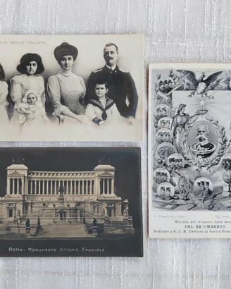 3 Cartoline Primi '900 - Famiglia Reale Savoia