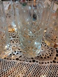 Bicchieri in vetro lavorato