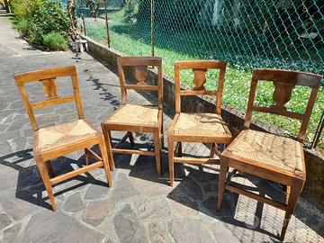 4 sedie antiche 