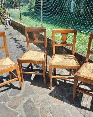 4 sedie antiche 