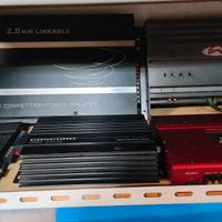 Amplificatori per auto 2 canali 4 canali e tweeter