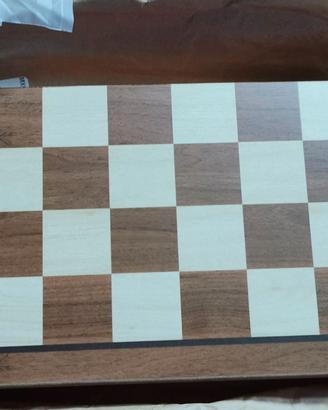 SCACCHIERA SCHACCHI DAMA IN LEGNO PREGIATO GRANDE