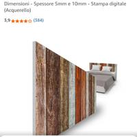 2 testiere letto o da parete in PVC multicolore 