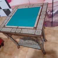 Tavolo siriano intarsiato madreperla 