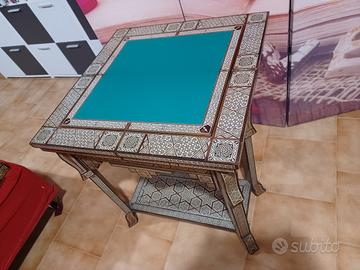 Tavolo siriano intarsiato madreperla 