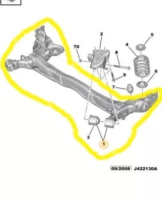 TRAVERSA PONTE POSTERIORE CITROEN C3 (A51) 5148W6