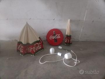 Lampadari e orologio Coca Cola da collezione