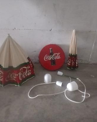 Lampadari e orologio Coca Cola da collezione