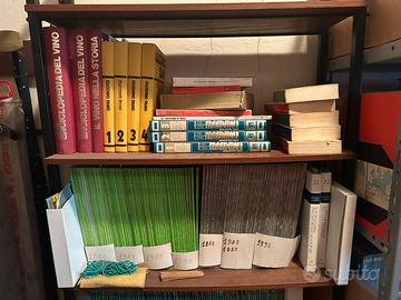 Libri e riviste di diverso tipo raccolte per anni