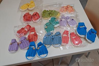 scarpette neonato fatte a mano