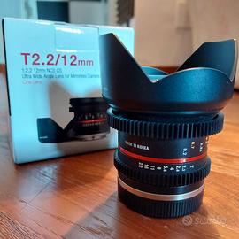 Obiettivo Samyang 12mm T2.2 cine E-Mount