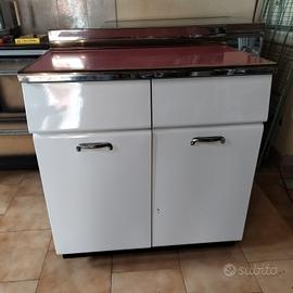 Mobile cucina vintage anni 60 in metallo smaltato