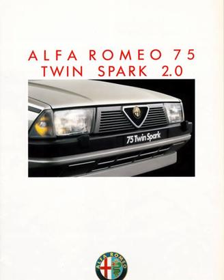 Depliant Originale Alfa Romeo 75 2.0 Twin Spark