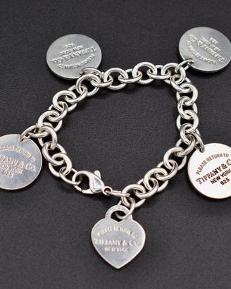tiffany & co. bracciale argento charms heart 925