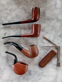 Pipa vintage in set da quattro più nettapipe